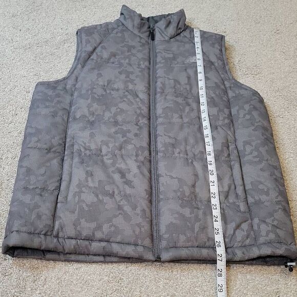New Balance Mens Quilted Gray Puffer Vest Size M - Picture 5 of 7